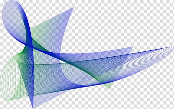 Abstract lines, blue and green geometric lines art transparent background PNG clipart