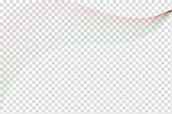 Abstract lines, green and red cosmic light art transparent background PNG clipart