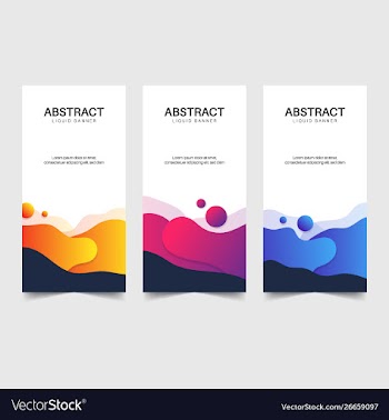 Abstract liquid banner vector image
