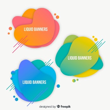 Abstract liquid banners