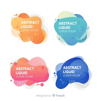 Abstract liquid banners