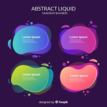 Abstract liquid banners
