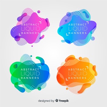 Abstract liquid banners