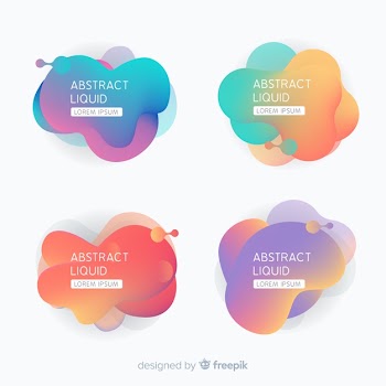 Abstract liquid banners