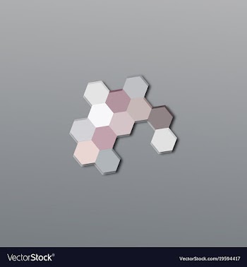Abstract logo design honeycombs vector image