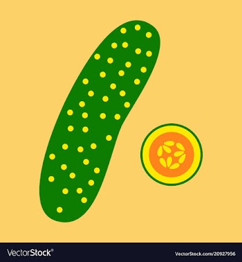 Abstract logo for whole ripe vegetable cucumber vector image