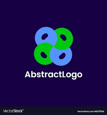 abstract logo with circle and spinner shape