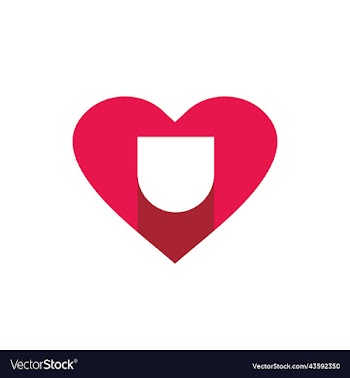 abstract love logo design heart and smile logo