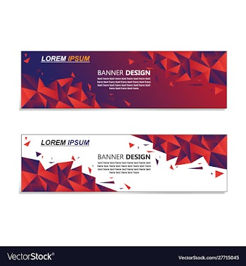 Abstract low poly web banner design vector image