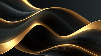 Abstract Luxury Black and Gold Flowing Wave Background