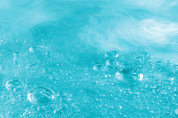 Abstract Macro of Air Bubbles in Turquoise Water