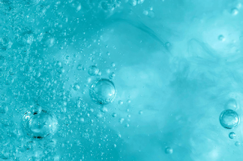 Abstract Macro Photograph of Air Bubbles in Turquoise Water