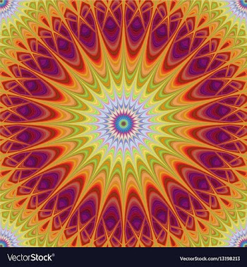 Abstract mandala fractal design background vector image