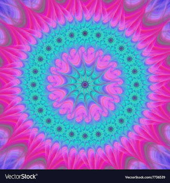 Abstract mandala fractal design background vector image