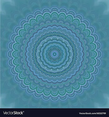 Abstract mandala ornament background - round vector image