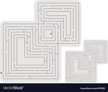 Abstract maze vector image