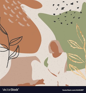 abstract memphasis style with earth tones