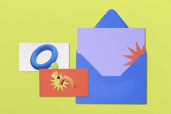 Abstract memphis corporate identity, envelope | Free Photo - rawpixel