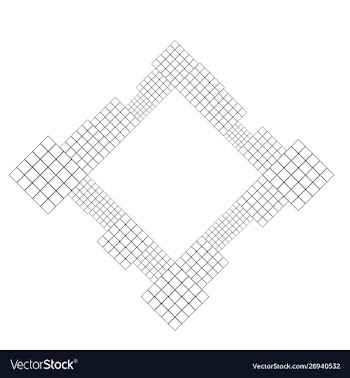 Abstract minimal monochrome geometrical square vector image