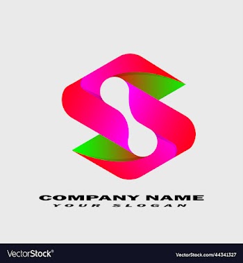 abstract modern 3d letter logo
