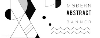 Abstract modern black and white banner | Free stock illustration - 579439