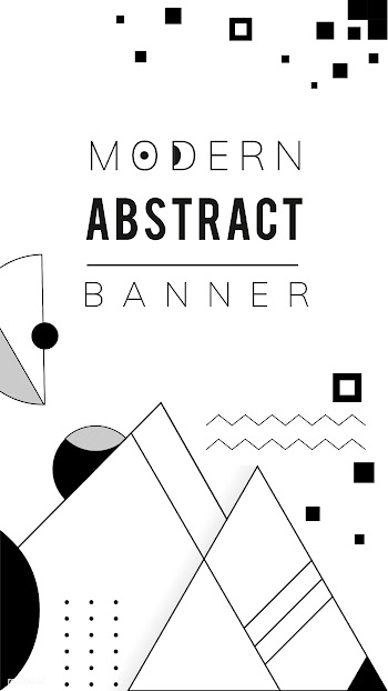 Abstract modern black and white banner | Free stock illustration - 579443