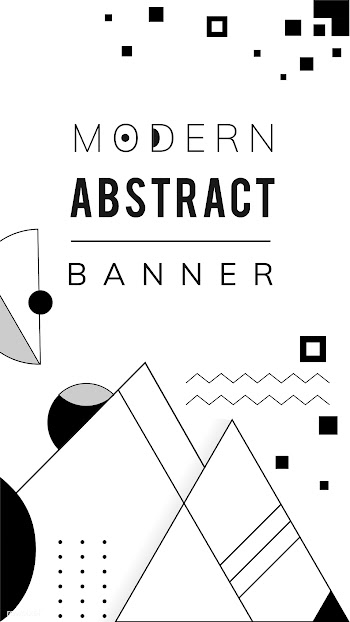 Abstract modern black and white banner | Free stock vector - 579434