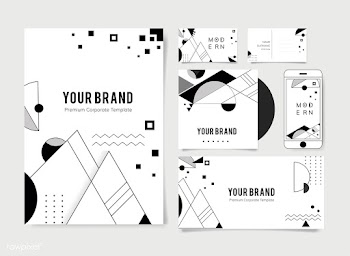 Abstract modern black and white template | Free stock vector - 579435
