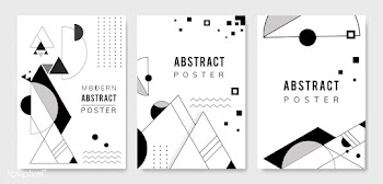 Abstract modern black and white template set | Free stock vector - 579406