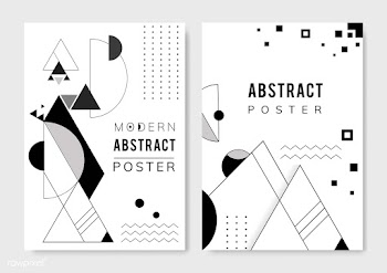 Abstract modern black and white template set | Free stock vector - 579410