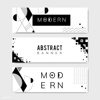 Abstract modern black and white template set | Free stock vector - 579432