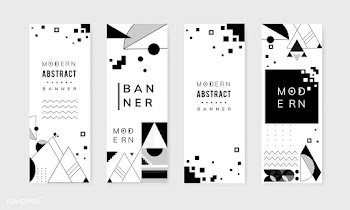 Abstract modern black and white template set | Free stock vector - 579441