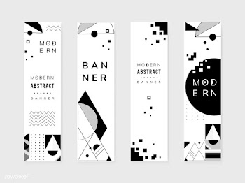 Abstract modern black and white template set | Free stock vector - 579448