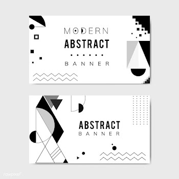 Abstract modern black and white template set | Free stock vector - 579451