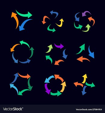 Abstract modern colorful logo set vector image