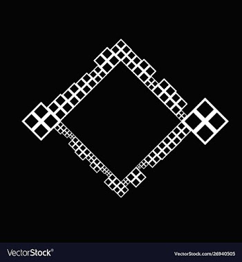 Abstract modern diagonal square border design vector image