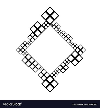 Abstract modern geometrical diagonal square badge vector image