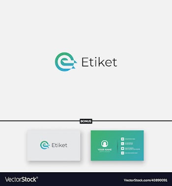 abstract modern letter e minimalist logo
