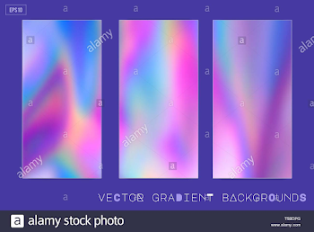Abstract Modern pastel colored holographic vector gradient ...