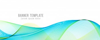 Abstract modern stylish wavy banner template Free Vector