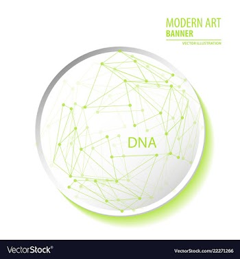 Abstract molecules and 3d paper integrated vector image