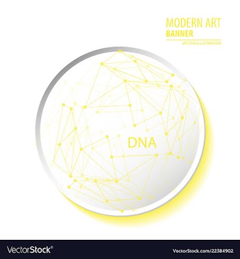 Abstract molecules and 3d paper integrated vector image