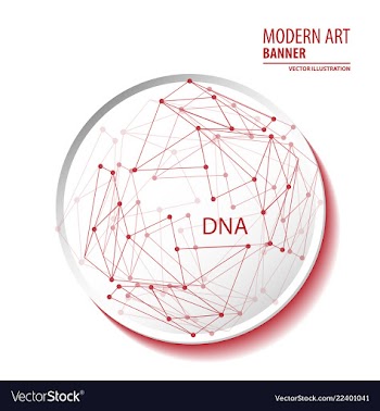 Abstract molecules and 3d paper integrated vector image