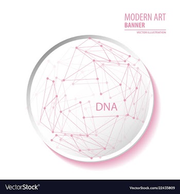 Abstract molecules and 3d paper integrated vector image