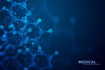 Abstract molecules medical science background Free Vector