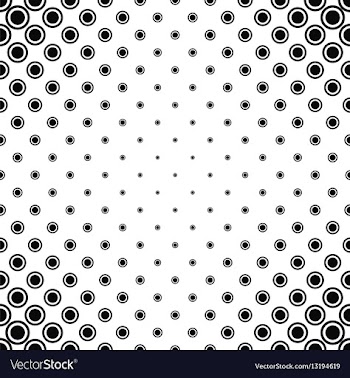 Abstract monochrome circle pattern background vector image