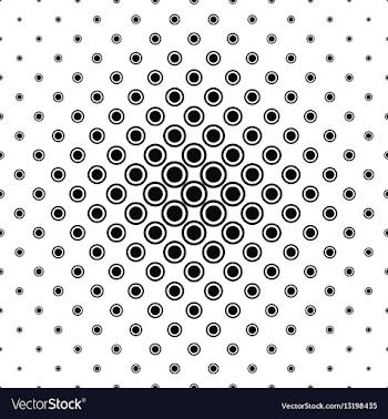 Abstract monochrome circle pattern background vector image