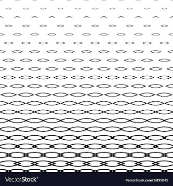 Abstract monochrome curved shape pattern vector image