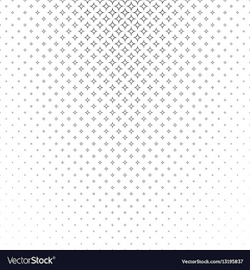 Abstract monochrome curved star pattern background vector image
