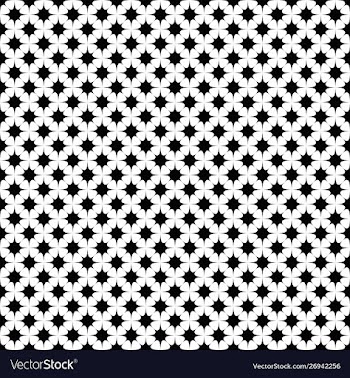 Abstract monochrome curved star pattern vector image